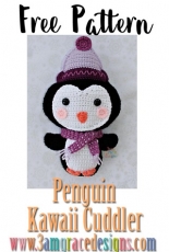 3am Grace Designs - Donna Vasquez Beavers and Michaelene Nelson - Penguin Kawaii Cuddler - Free