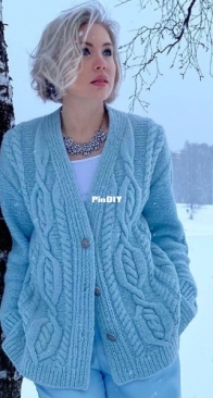 Aran Cardigan by Galina Sheikh - Russian