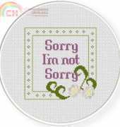 Daily Cross Stitch - Sorry Not Sorry