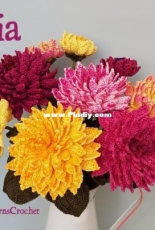 Crochet Dahlia Pattern - Crochet Dahlia Flower Pattern - crochet pattern for Decor, Bouquets and Arrangements