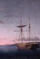 Scarlet Quince - Lumber Schooners at Evening on Penobscot Bay