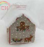 Small Town in 3D Cross Stitch - Santas House
