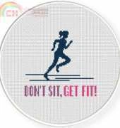 Daily Cross Stitch - Dont Sit Get Fit
