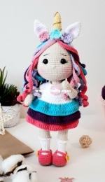 Amigurushka Gifts - Tatiana Sheremetyeva / Tatyana Sheremeteva - The Unicorn doll
