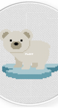 Daily Cross Stitch - Polar Bear on Ice