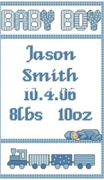 Artecy Cross Stitch - Baby Boy Sampler 2