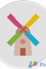 Daily Cross Stitch - Wind Mill