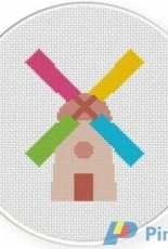 Daily Cross Stitch - Wind Mill