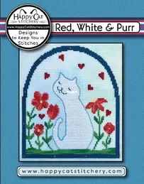 Happy Cat Stitchery - Red White & Purr - Free