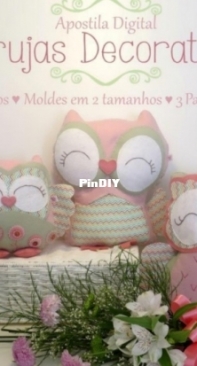 Decorative owls - Felt by Juliana Cwikla - Portuguese