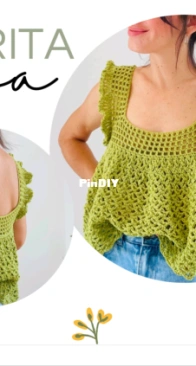 Chinita Crochet - Nadine Geoffroy - Pepa Top - Solerita Pepa  - Spanish