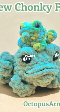 Octopus Army Crochet - Chonky Frog Plushy Pattern - English