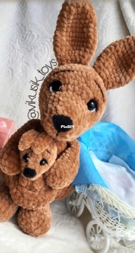 Vikusik toys - Viktoriya Kravchenko - Виктория Кравченко - Kangaroo Molly - Кенгуру Молли - Russian