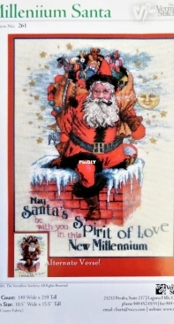 Vermillion Stitchery 261 Millenium Santa  XSD + PCS