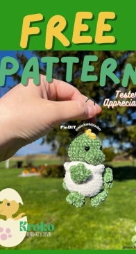 Mein Haekelzauber - Irma - Kroko Dino Keychain - Free