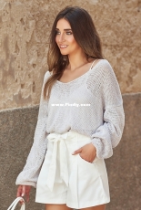 003 Oversized V-neck by Quail Studio - Mode at Rowan - Collection Two by Rowan Team 2020