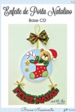 Bruno Nascimento - Enfeite de Porta Natalino / Door Christmas Ornament Felt Pattern - Portuguese - Free