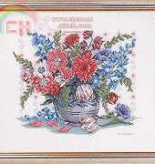 Eva Rosenstand 14-462 Pink and blue flowers