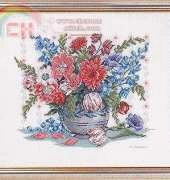 Eva Rosenstand 14-462 Pink and blue flowers