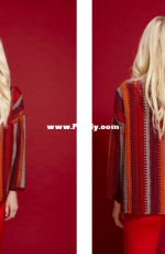 Lion Brand - Barcelona Striped Cardian - Free