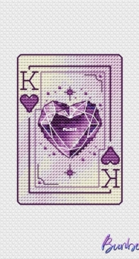 Bunberry stitch - Gem Cards. Amethyst by Lidia Gorbikova