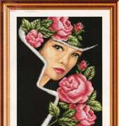 Lady with Roses From Galeria Broderia 5-2008