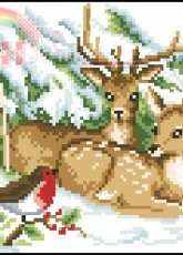 Vervaco 70.877 Deer and bird pcs