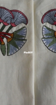 Egyptian Lotus Flower Embroidery
