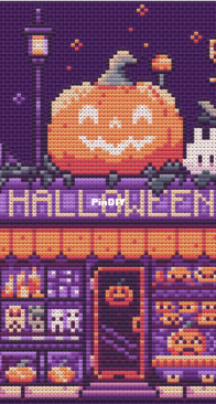 Cross Stitch Curiosity - Haunted Halloween Shop