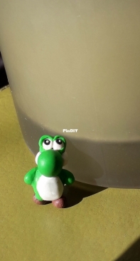 Polymer clay-Brave Yoshi bead