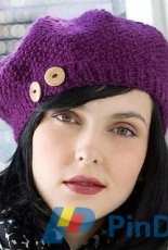 Buttoned Beret by Jodi Lewanda-Free