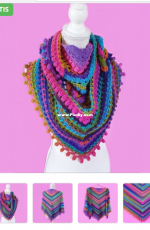 Super Cute Design - Jennifer Santos - Pompon Shawl - Dutch - Free