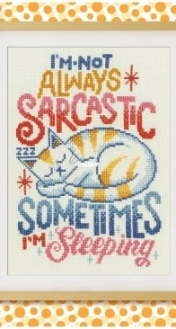 Not Always Sarcastic by Emma Congdon from Cross Stitch with Cattitude PCS + XSD