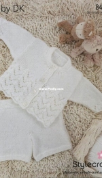 Stylecraft Baby DK 8429 Cardigan and Shorts - Free