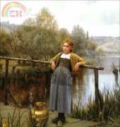 Golden Kite GK 1462 - Young Girl by A Stream