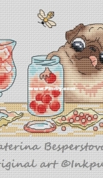 Pugs Series - Cherry Jam by Katerina Besperstova