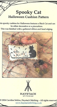 Haystack Stitching - Spooky Cat by Caroline Seldon