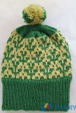 Knit-Knerd Designs-Sprout Mosaic Hat by Danna Rachel