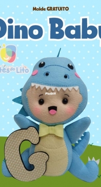 Artes do Lito / Estrelinha Design - Dino Baby - Rael Martins - Felt - Portuguese - Free