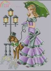 Cross Stitching Art CSA-26 Rainy Day Stroll