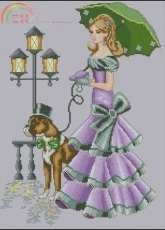 Cross Stitching Art CSA-26 Rainy Day Stroll