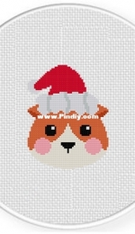 Daily Cross Stitch - Santa Hat Cat