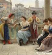 Golden Kite 2467 Conversation on the Terrace/Venice