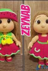 Mia with watermelon dress