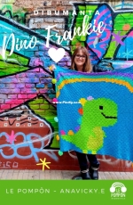 Le pompon - Ana Vicky Espiñeira - Dino Frankie Blanket - Dibumanta dino Frankie - Spanish