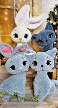 Valerika crochettoys - Valeria Barteneva - Валерия Бартенева - Cat and Bunny - МуррЗаи - Russian