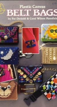 American School of Needlework ASN 3107 Plastic Canvas Belt Bags