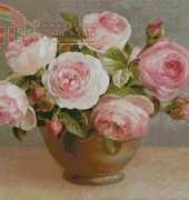 I Love Crossstitch ILCS NDH 008 Arrangement of Pink Roses XSD