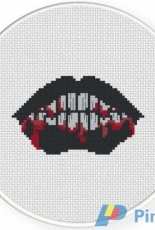 Daily Cross Stitch - Bloody Black Lips