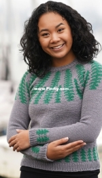 Fern Canyon Sweater by Cheryl Beckerich-Free